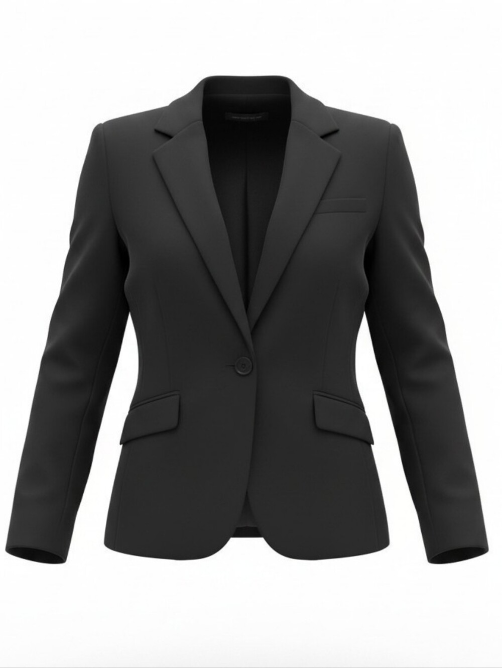 NY&Co Women’s Black Blazer Size L/XL Classic One Button Career Work Jacket